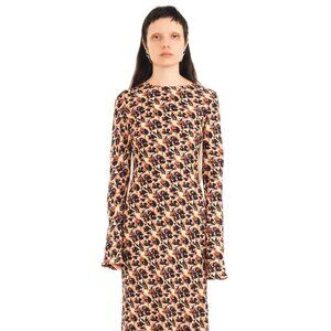 NWOT Collina Strada Leopard Peony Yuri Dress XL